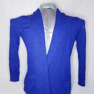 Banana Republic Open Front Blue Cardigan Sweater
